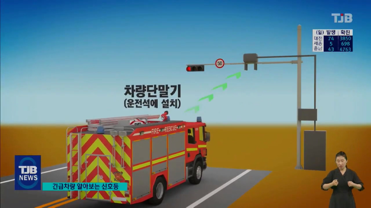 [0726 TJB 8시뉴스] ]소방차 뜨니 신호등이 저절로